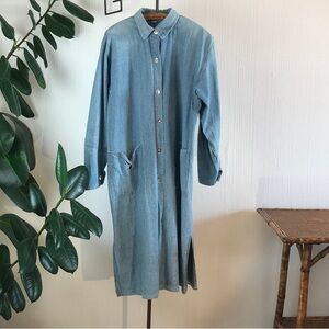 Vintage 1980s denim coat/dress/duster from the UK